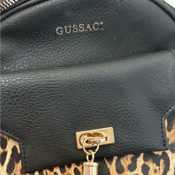 Gussaci Black and Animal Print Crossbody Bag - Picture 2 of 10